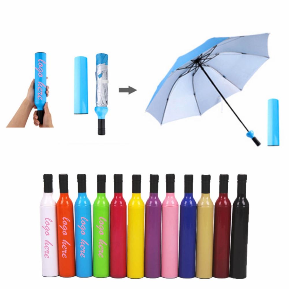 Creative Gifts Wine Bottle Floding Umbrella