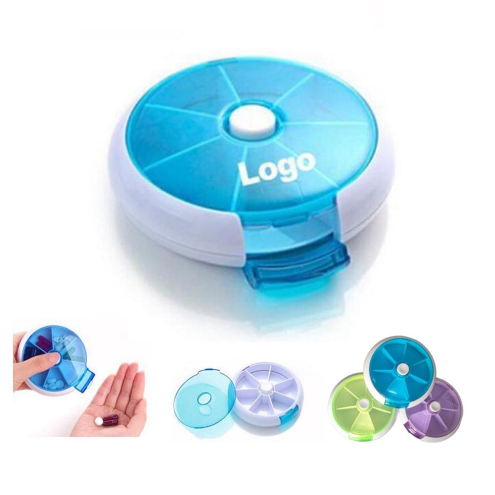 7 Day Rotating Medicine Pill Holder Container