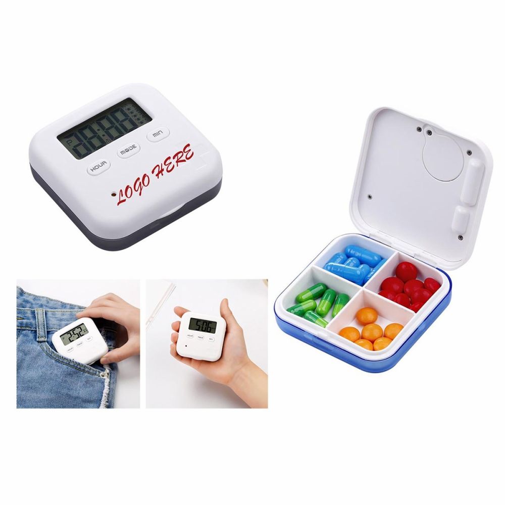 Intelligent Timing Warning  Vibration Electronic Pills Container