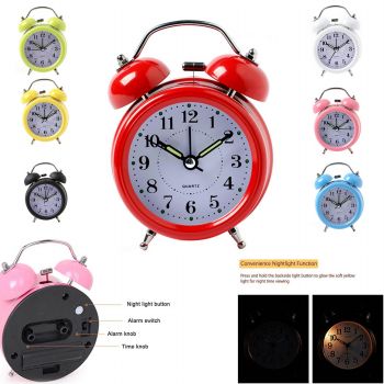 Double Bell Classic Alarm Clock with Light