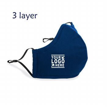Reusable Adjustable 3-Ply Mask - Navy