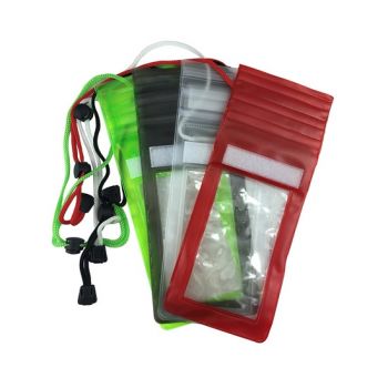 Velcro Closure PVC Waterpoof Pouch/Case With A Lanyard