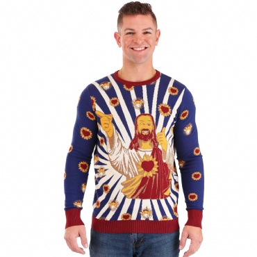 Custom Jacquard Jesus Holiday Sweater