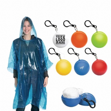 Custom Portable Disposable Raincoat Ball/Keychain
