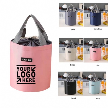 Custom Cylinder Type Lunch Tote Bag/Bento Box
