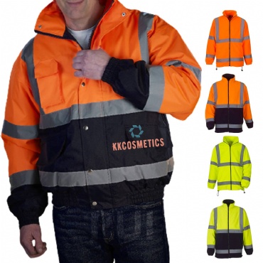 300D Oxford Cloth Hi Viz Reflective Safety Jacket