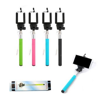Wired Selfie Stick with Adjustable Phone Holder
