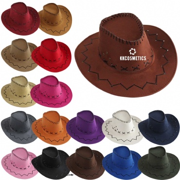 Retro Suede Knight Cowboy Hat Caps