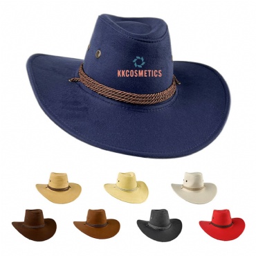 Western Suede Cowboy Hat W/ Wide Brim