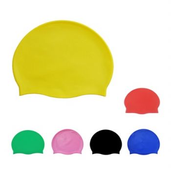 Solid Color Silicone Swim Caps For Adults