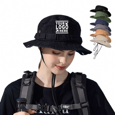 Foldable Customizable  Beach Fishing Summer Safari Hat