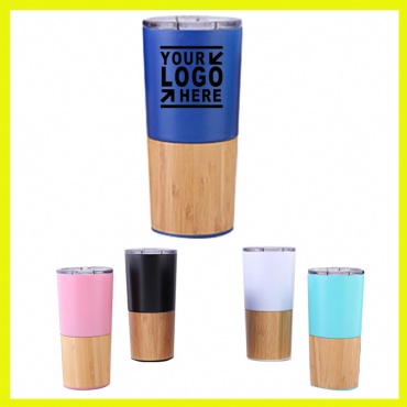 20oz Bamboo Splicing Stainless Thermos Cup