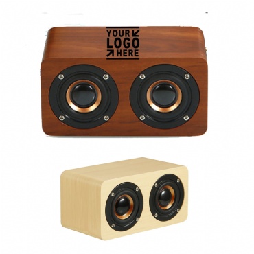 Wooden Double Horn Bluetooth Speaker