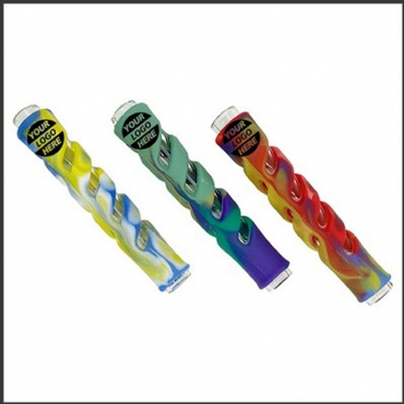 Columnar Silicone Smoking Tobacco Pipe With Lid