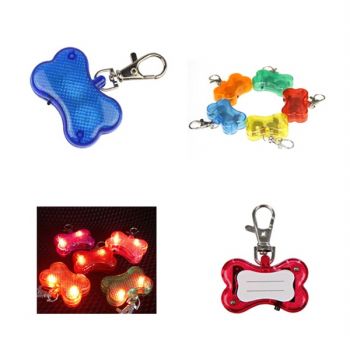 Clip-On Flashing Emergency Warning  LED Light With Lobster Clasps-Bone