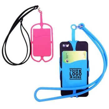 Silicone Mobile Pocket with String