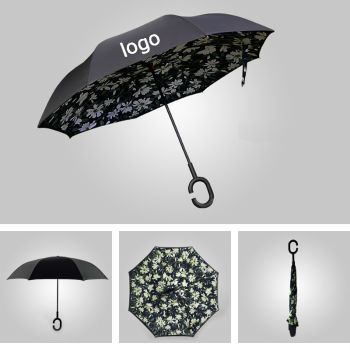 Waterproof Reverse Folding Double Layer Inverted Umbrellas