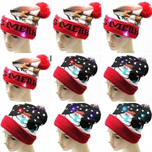 Light Up Snowman Knit Hat with LED Lights