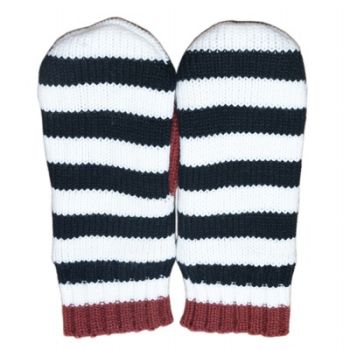 Cozy Striped Knit Mitt