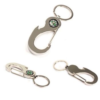 Compass Bottle Opener With Keychain