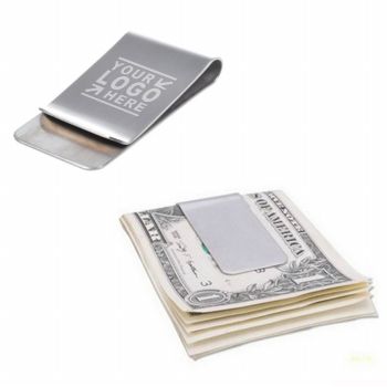 Silver Stainless Steel Slim Money Clip