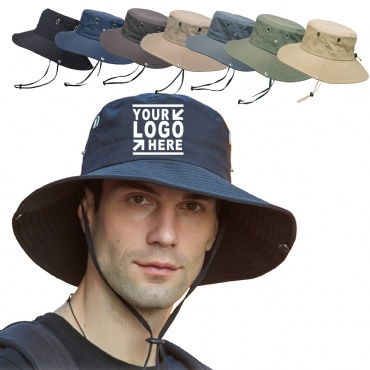 Customizable Outdoor Fishing Wide Brim Sun Boonie Hat
