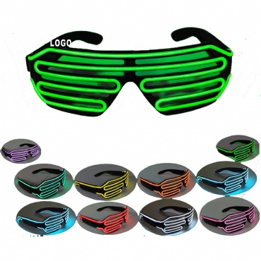 Wireless Led Glowing Blinds Cold Light Glasses