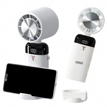 Rechargeable Mini Fan with Phone Holder Stand