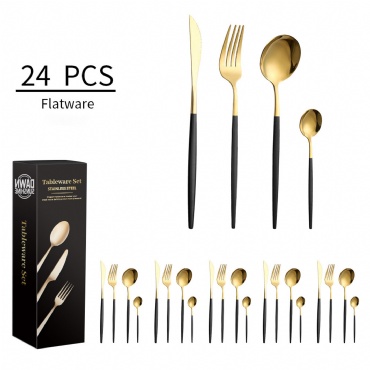24 Piece Stainless Steel Flatware Cutlery Set