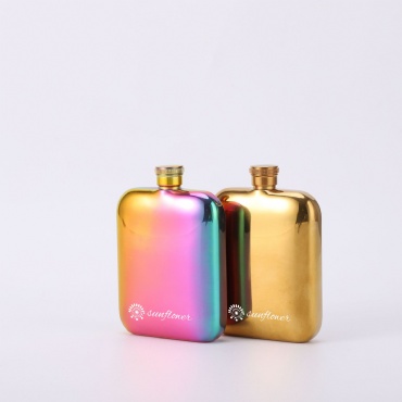 Electroplated Square Wine Flasks