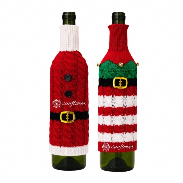 Christmas Knit Wine Bottle Cover