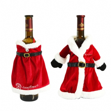 Christmas Dress Wine Bottle Set