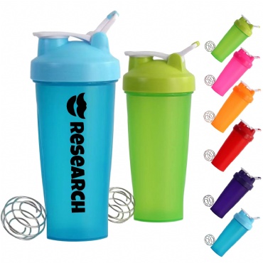 21 Oz Gym Cup BPA Free  Plastic Shaker Bottle Protein With Mixing Ball