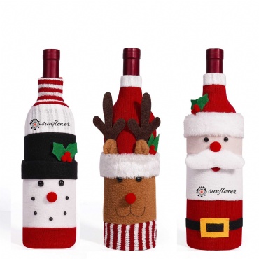 Fully Customized Santa Claus Champagne Bottle Set