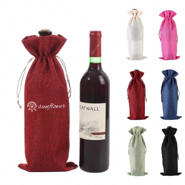 Linen Wine Bag