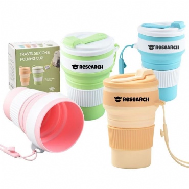 12oz Collapsible Silicone Travel Folding Cup