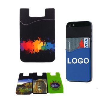Full color Adhesive Silicone Phone Pocket for Cards/ Cash