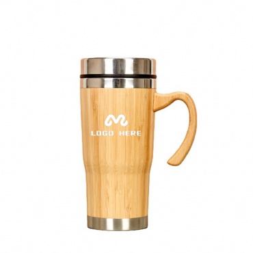 15 OZ Bamboo Vacuum Insulated Cup Tumbler With Handle