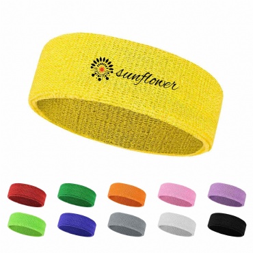 Embroidery Terry Sports Sweat Headband