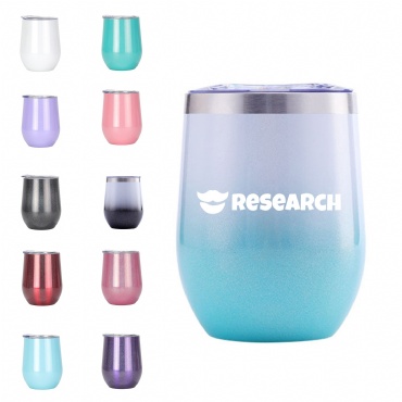 12 Oz. Custom Stainless Steel Wine Tumblers