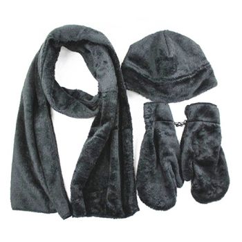 Winter Fleece Scarf and Gloves Set