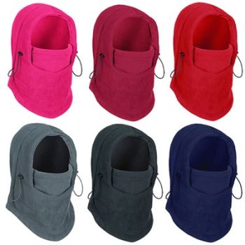 6 in 1 Fleece Neck Balaclava Winter Face Hat