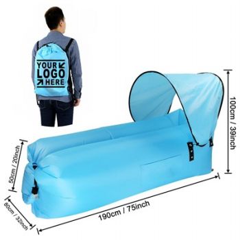 Portable Inflatable Waterproof Lounger with Mini Sun Cano